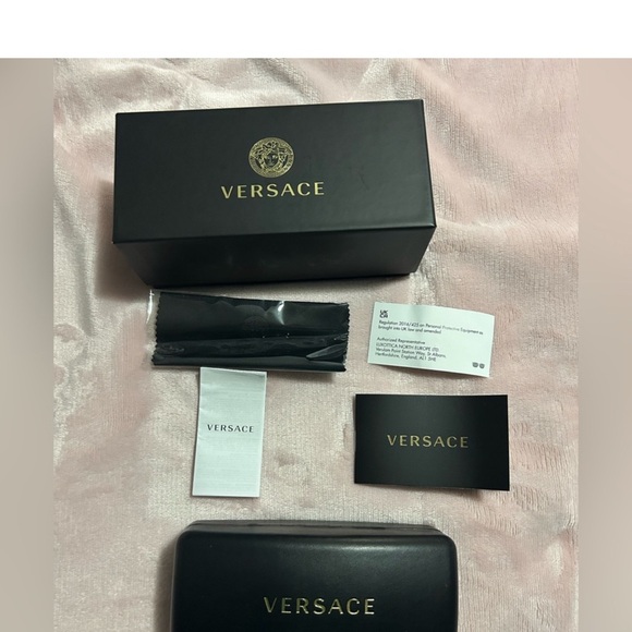 Versace Tortoise Shell Sunglasses with Gold Accents - Picture 5 of 10